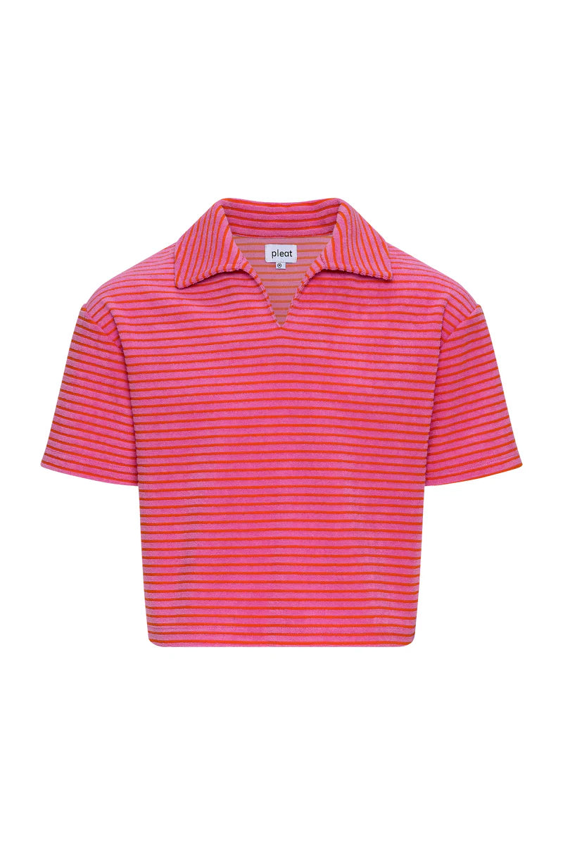 Pierce Top Pink/Orange Frech Terry