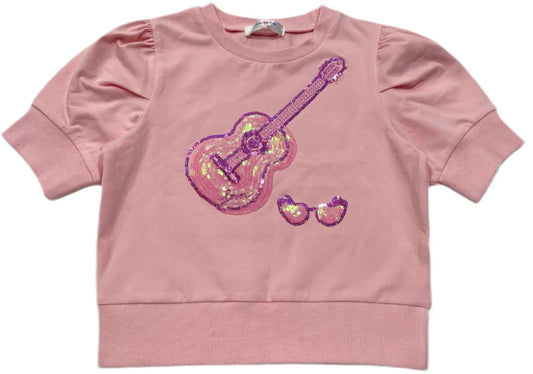 Guitar Sequin Top