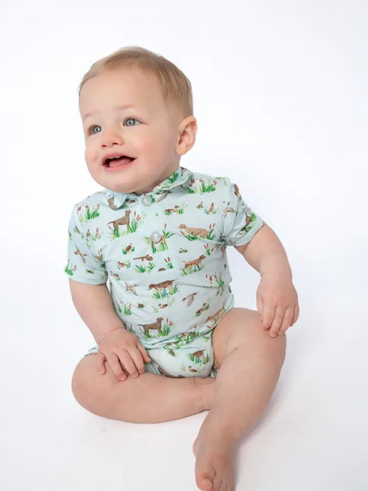 SS Polo Romper, Delta Dogs