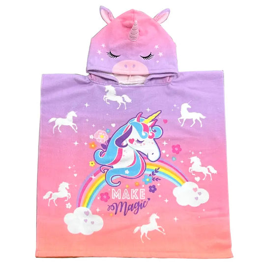 Hooded Beach and Bath Towel, Unicorn