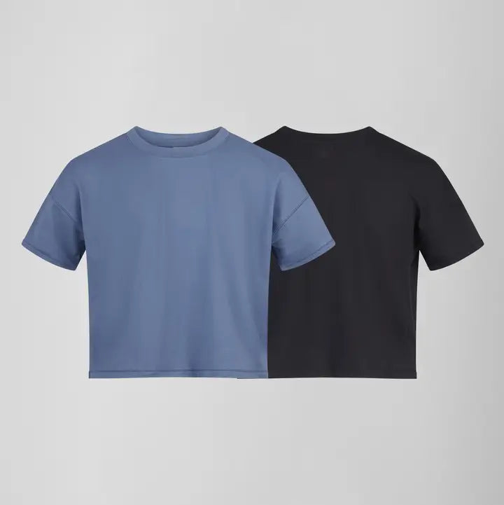 2 Pack Boxy Tops-Horizon/Black