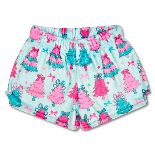 Plush Pajama Shorts, Fancy Trees