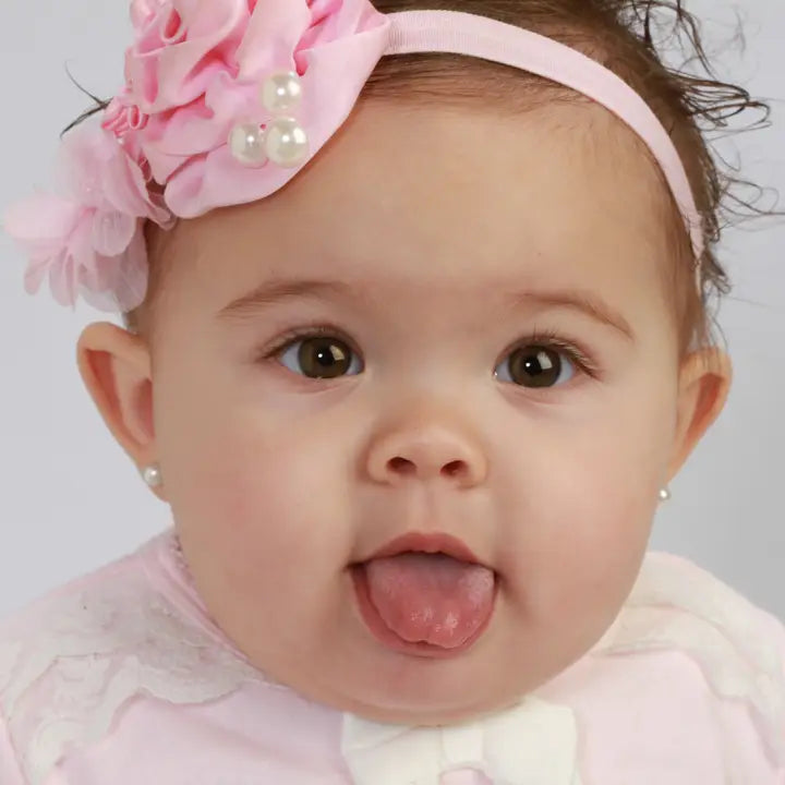 14K Gold-Plated White Pearl Earrings with Screw Back