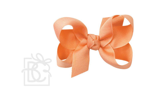 Signature Grosgrain Bow on Alligator Clip 3" Small-7/8", Creamsicle