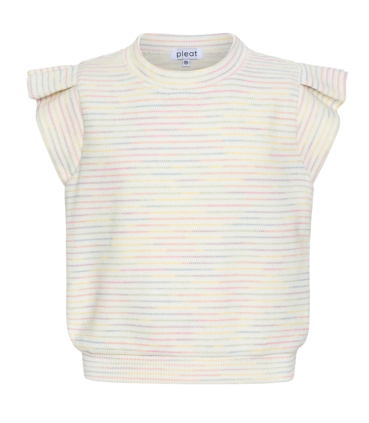 Olivia Top, Rainbow Stripe Knit