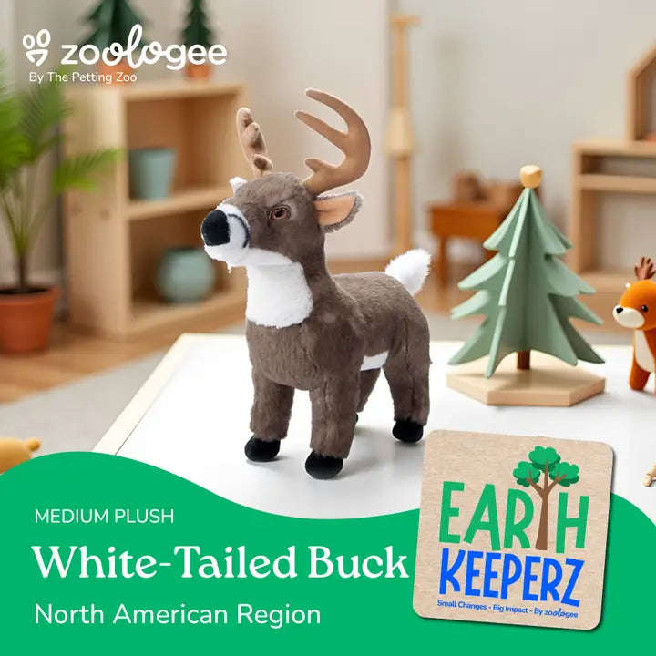 12" White Tailed Buck Plush Animal