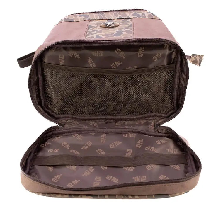 Canvas Toiletry Bag, Brown/Tan Buck
