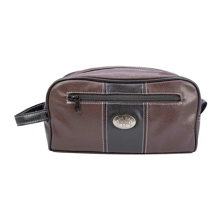 OId School Camo Toiletry Bag, MS State Brown