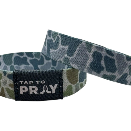 Tap To Pray Bracelet , Camo Moss/Slate