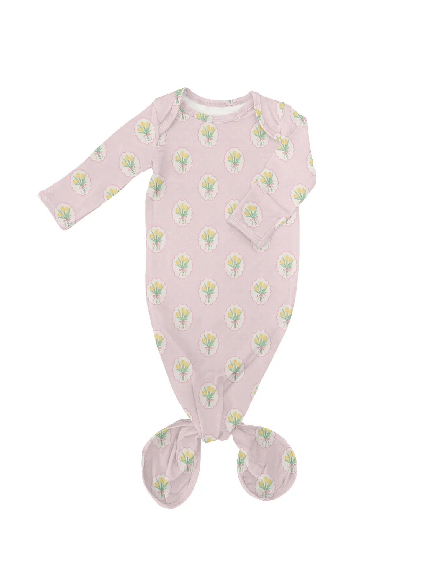 Fancy Tulip Knotted Infant Gown(0-3 Month)
