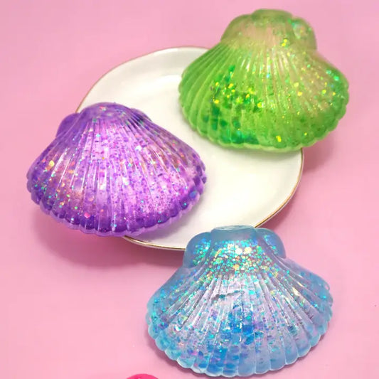 Squishy Glitter Seashell Toy(Assorted Color)