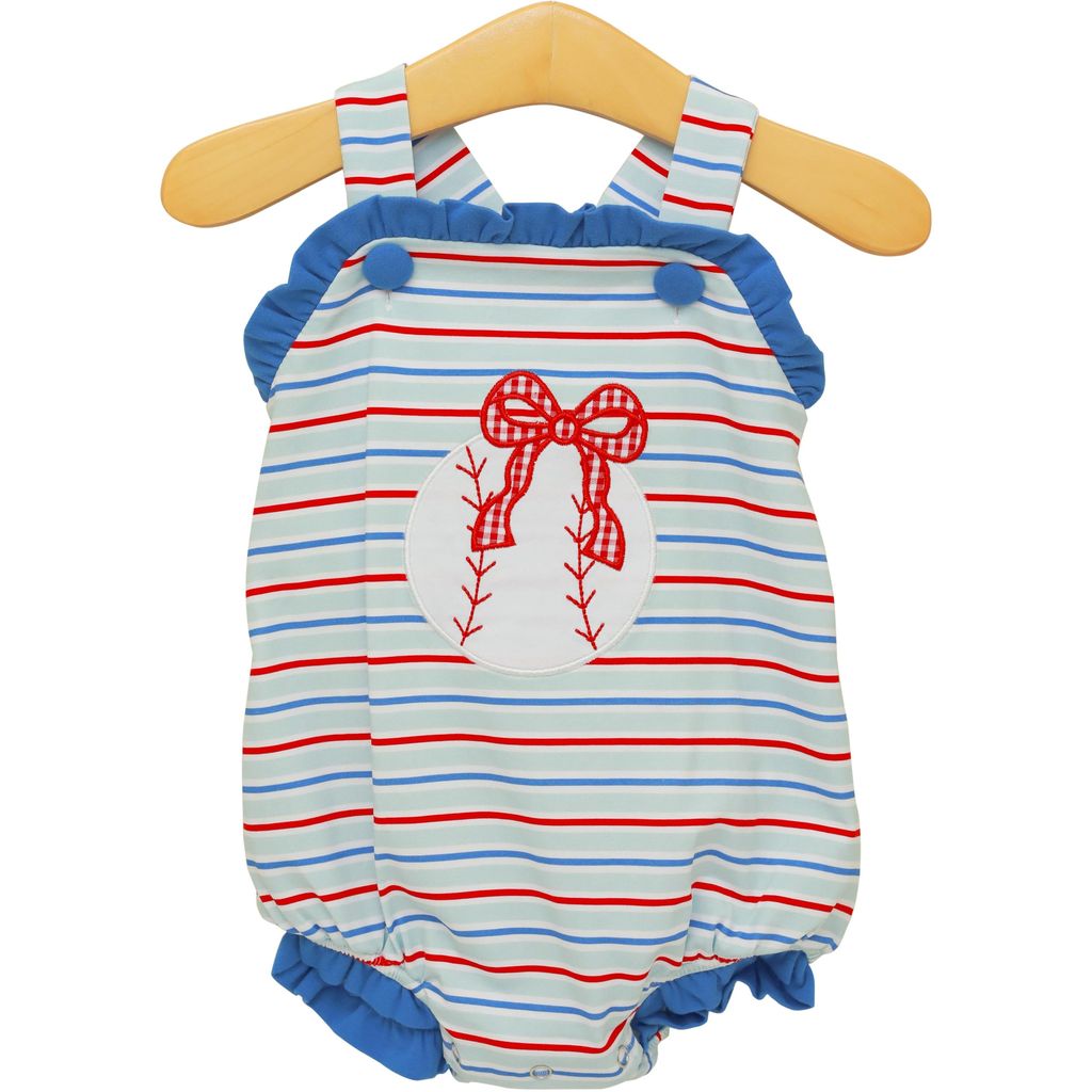 Play Ball Ruffle Sunsuit