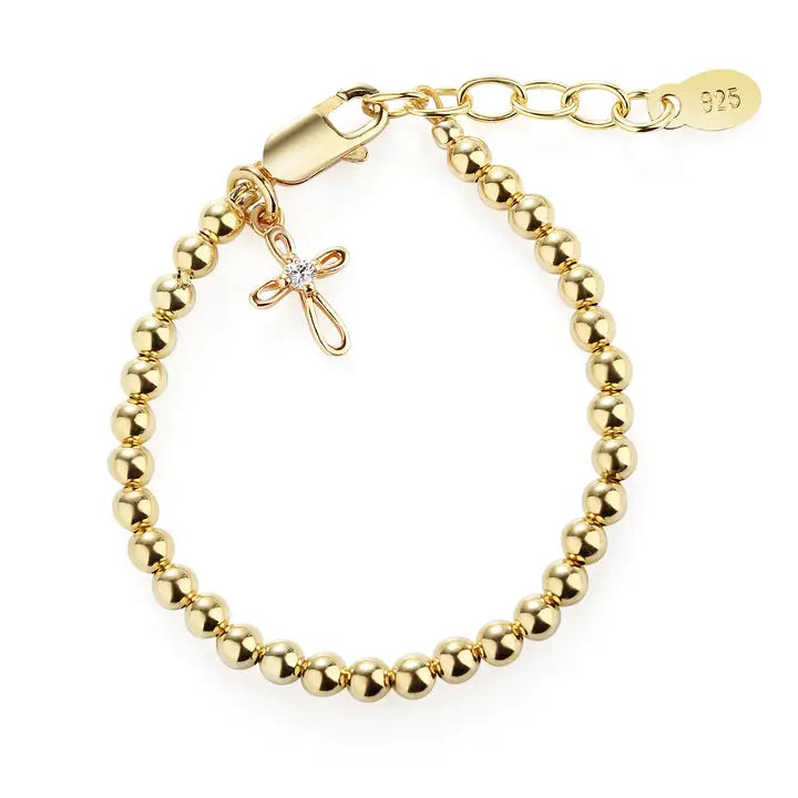 14K Lenox Cross Bracelet