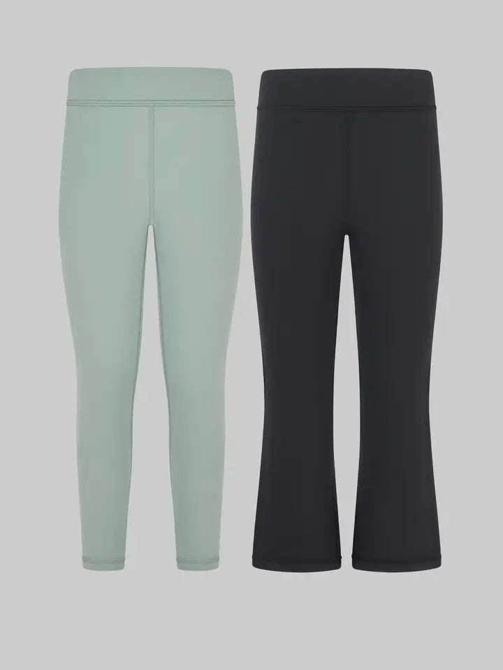 Toddler Flare Pant and Legging Set  (Clover and Black)