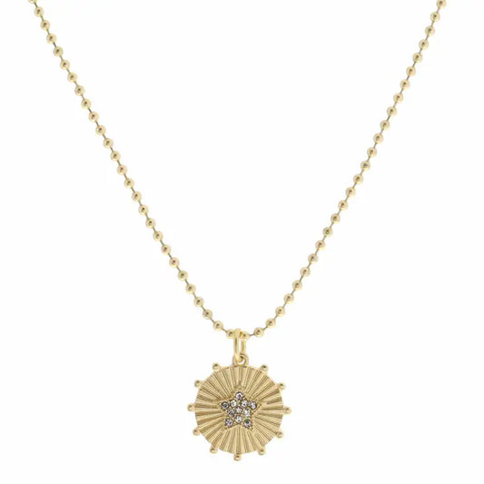 Gold Disk Necklace