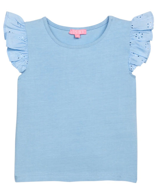 Eyelet Tank-Light Blue