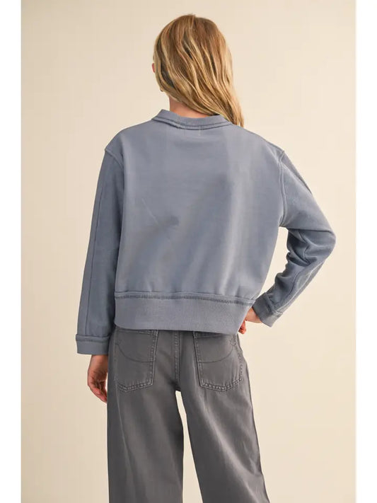 Gray Crew Neck Sweatshirt