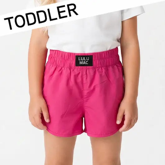 Lulu Mac Toddler Shorts, Hot Pink