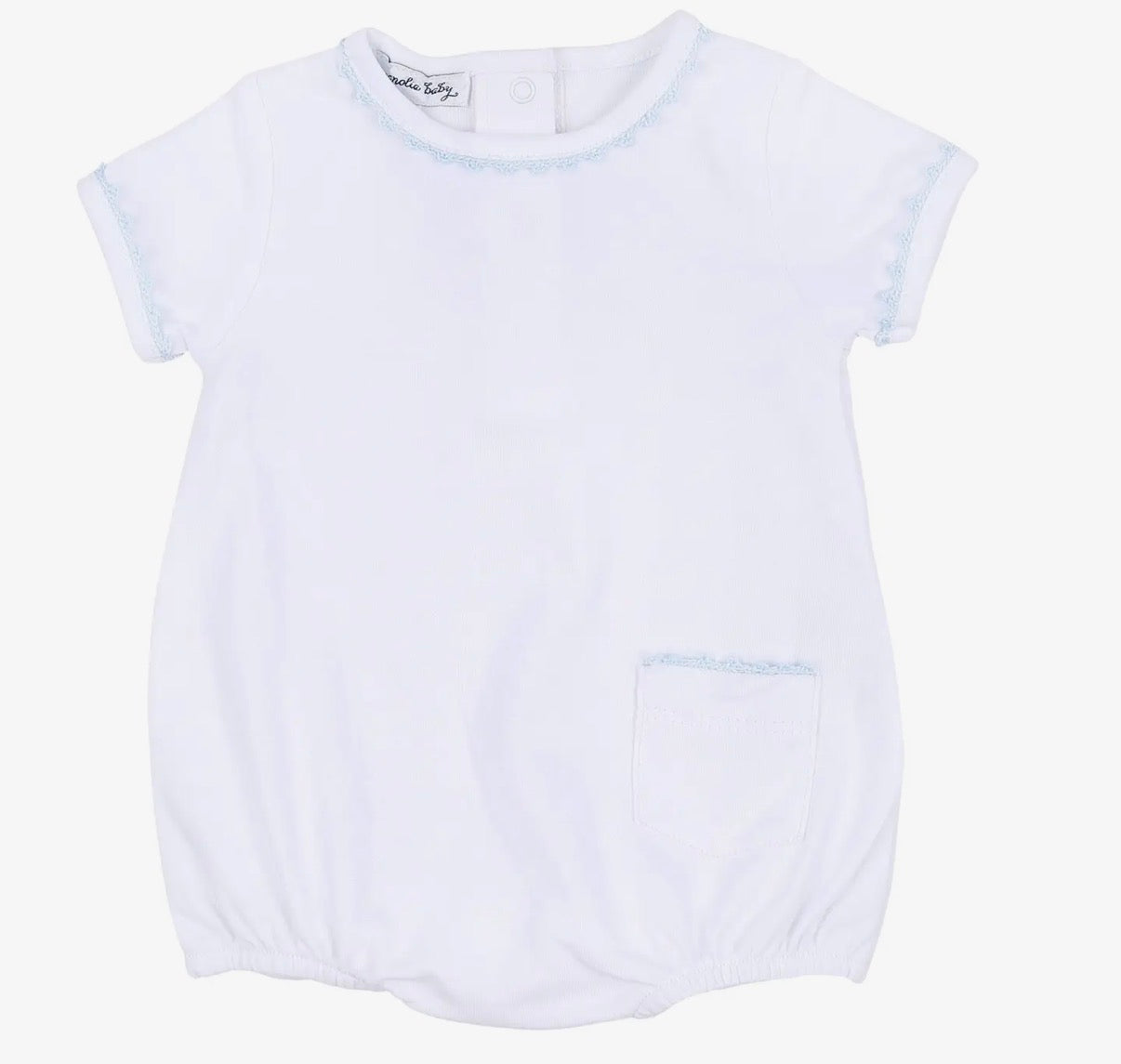 Baby Joy Bubble W Blue Crochet Trim