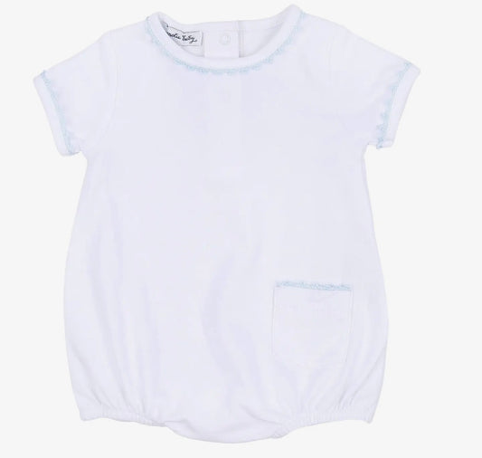 Baby Joy Bubble W Blue Crochet Trim