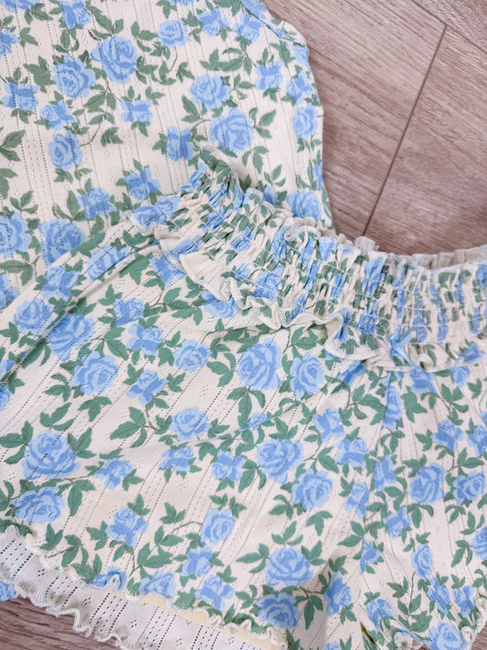 Afterglow Floral Smocked Waistband Skort