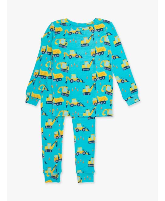 Long Sleeve Pajama Set, Bamboo Viscose, UNDER CONSTRUCTION