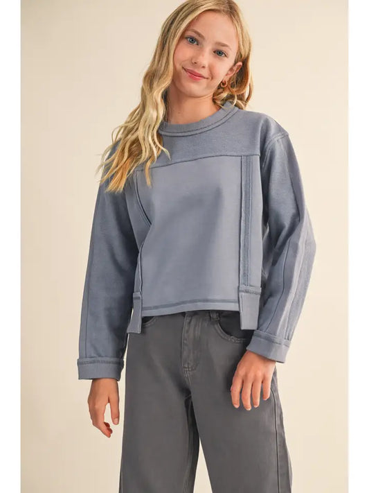 Gray Crew Neck Sweatshirt