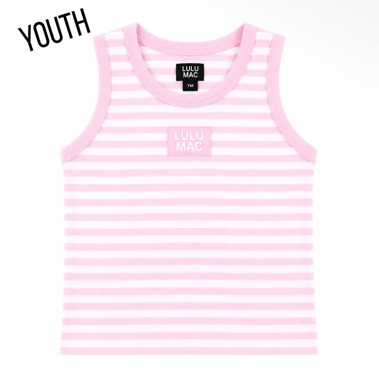 Lulu Mac Stripe Patch Tank, Light Pink
