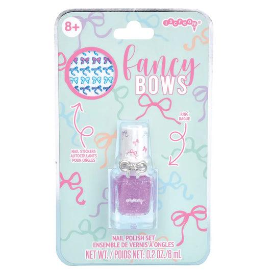 Fancy Bows Nail Polish Ring Set