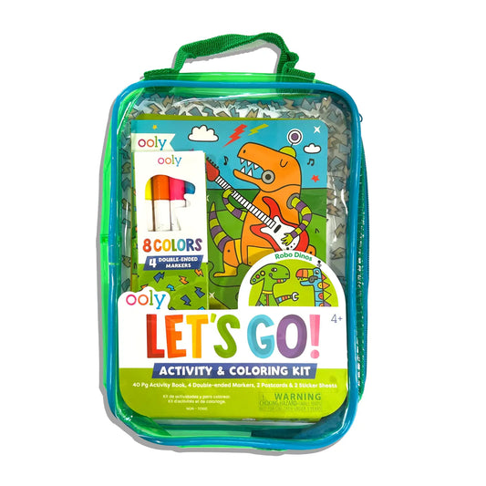 Let's Go! Activity & Coloring Kit, Robo Dino