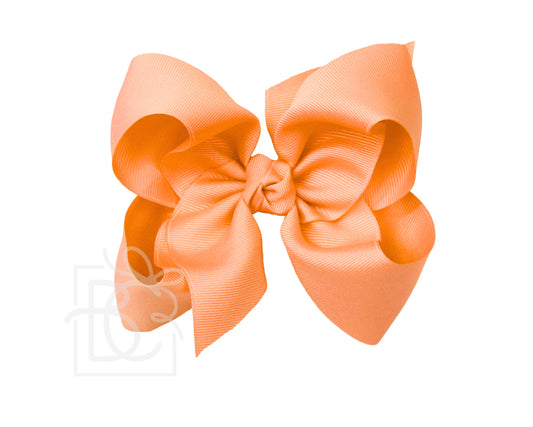 Signature Grosgrain Bow on Alligator Clip 5.5" , Creamsicle