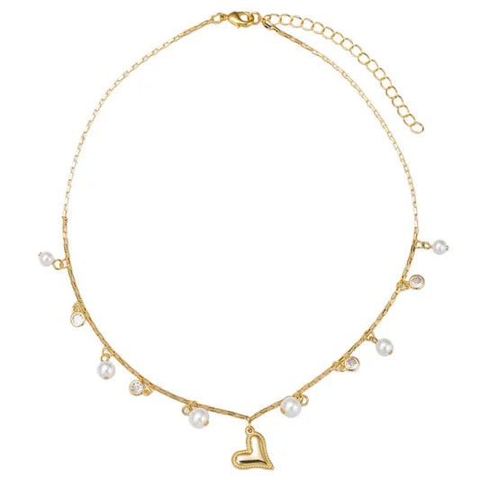 Heart Pearl Necklace