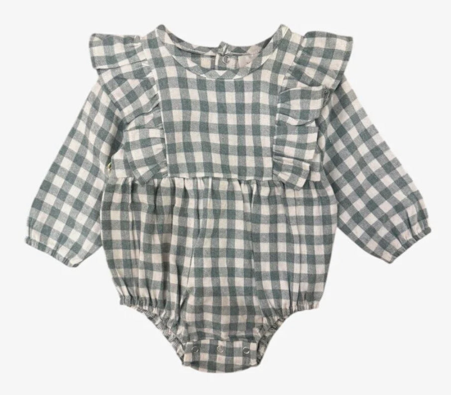 Vivian Bubble , Green Plaid Flannel