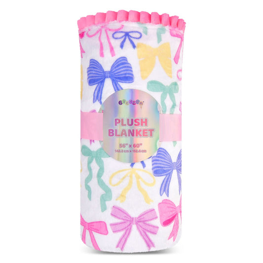 Plush Blanket , Pretty Bows