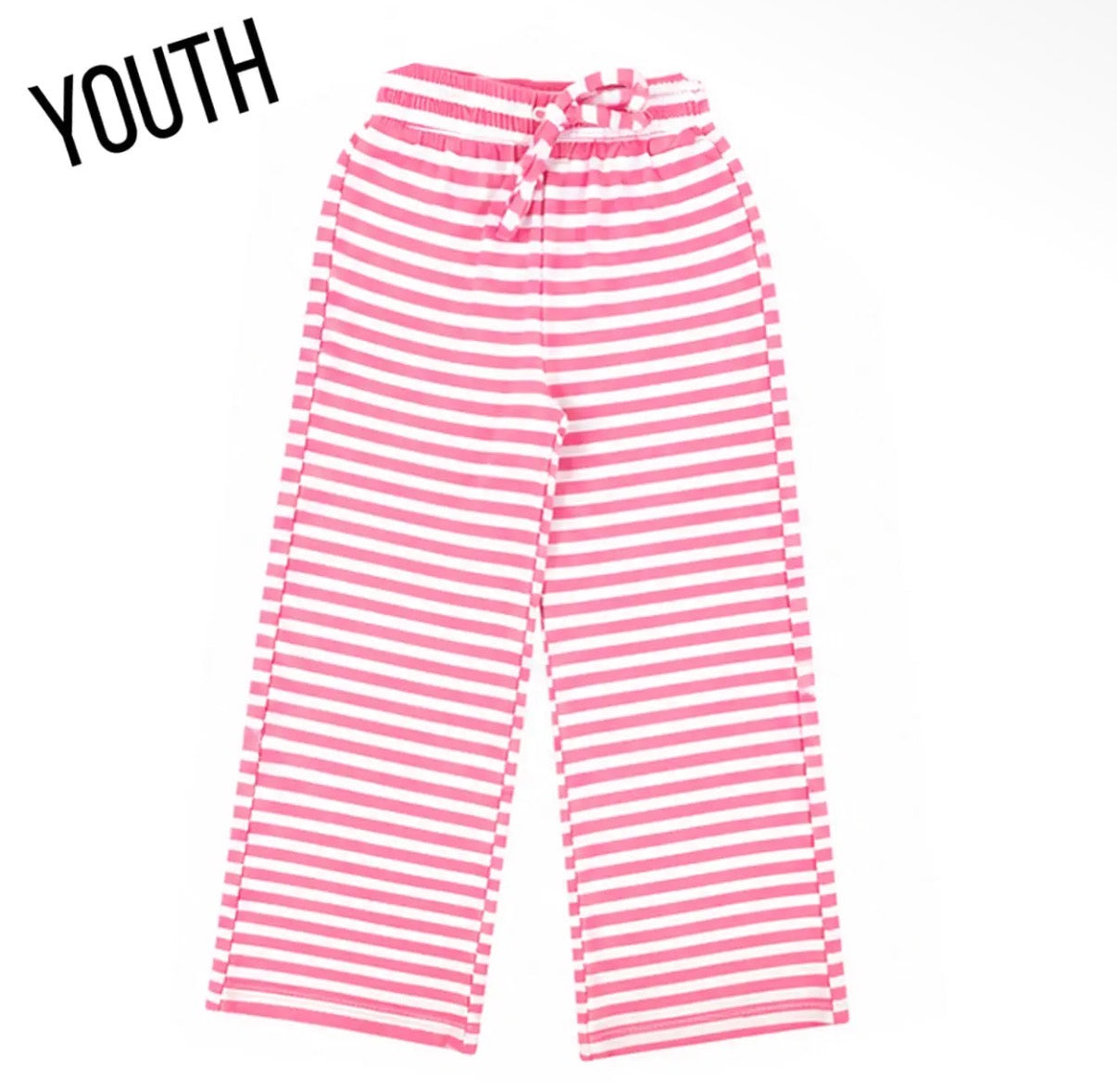 Lulu Mac Striped Lounge Pants, Neon Pink