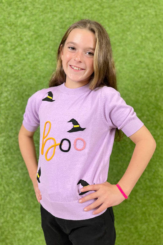 Lavender Boo SS Top