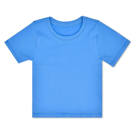 Ribbed Short Sleeve Shirt, Bright Blue