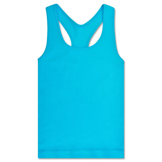 Ribbed Racerback Tank Top , Turquoise