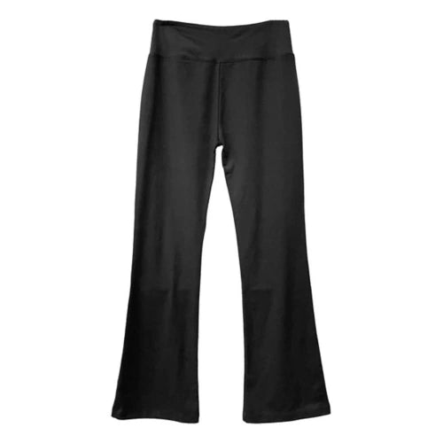 Black Brush Poly Flare Legging
