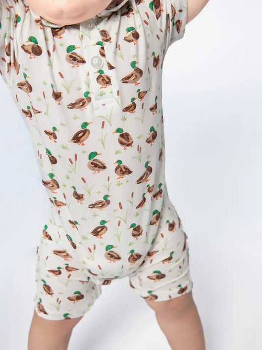 SS Polo Romper, Mallard Drake