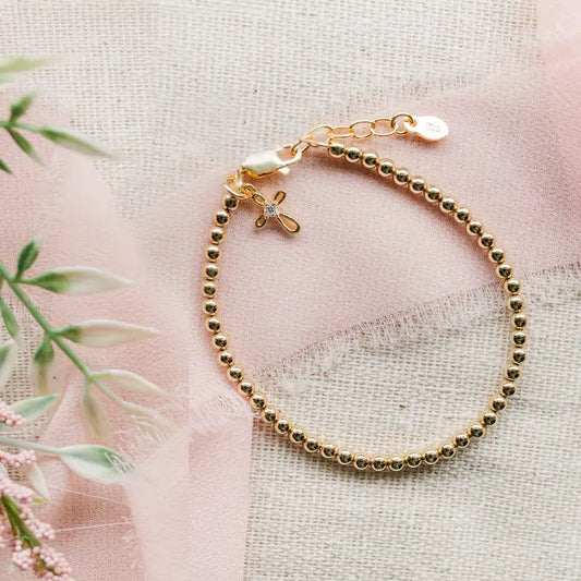 14K Lenox Cross Bracelet