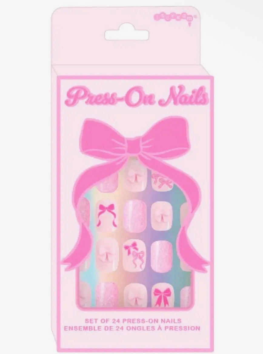 Bow Press On Nails