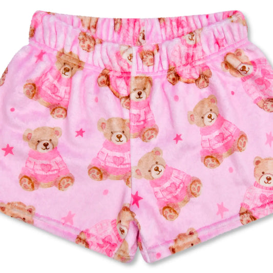 Plush Pajama Shorts, Beary Cute