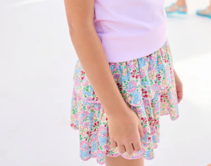 Tiered Skort- Bloomsbury Blossoms