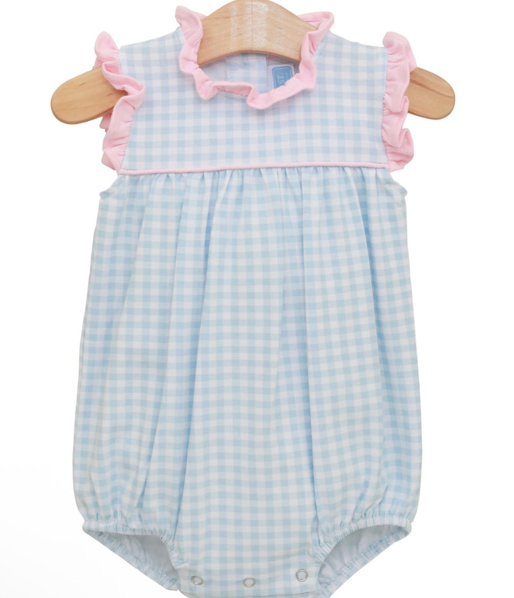 Meredith Bubble-Light Blue Gingham/Light Pink