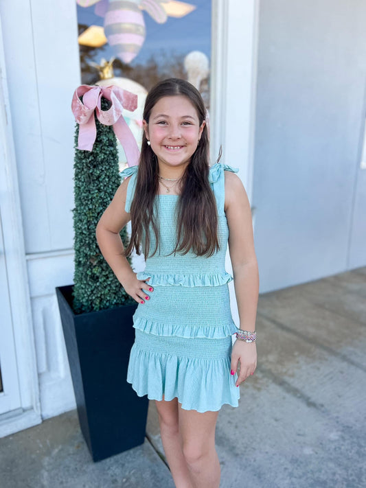 Green Smocked Dress