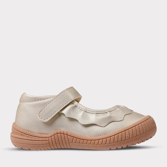 Amina Leather Shoe, Gold