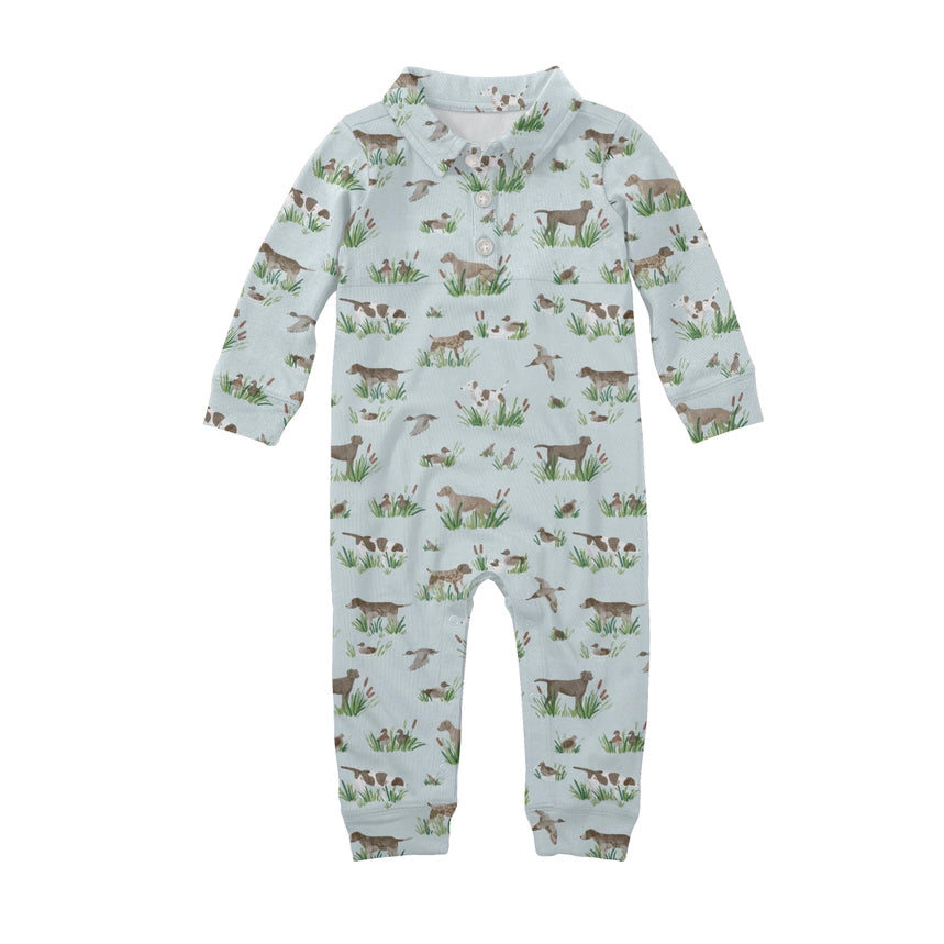 Sweatshirt Polo Romper , Delta Dogs