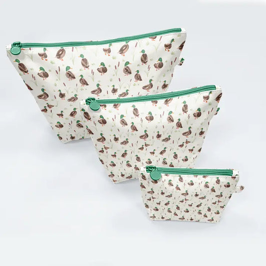 Easy Clean Set of 3 Pouches, Mallard Drake