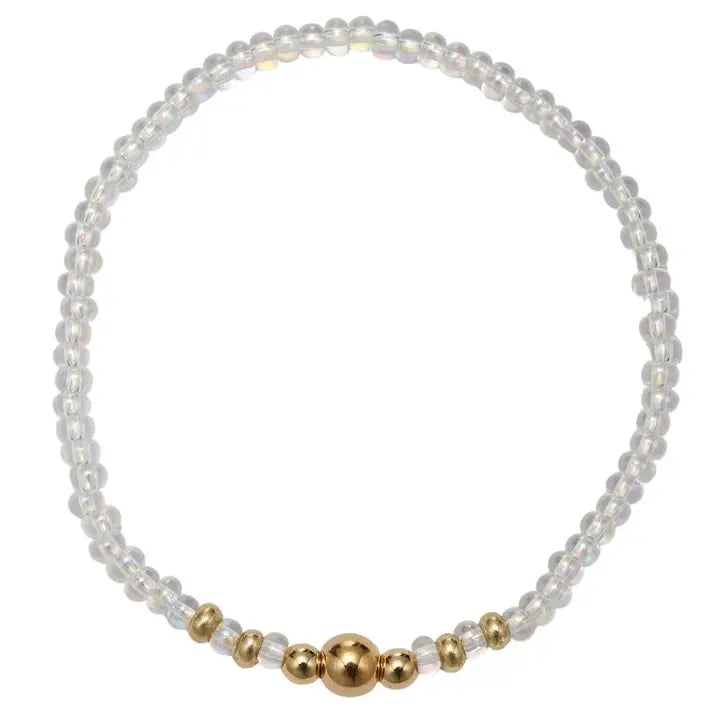 Clear Seed Bead Bracelet